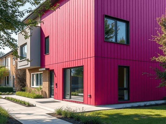 Fasáda rodinného domu po dokončení